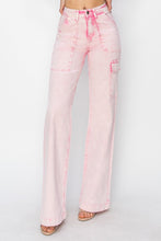 Load image into Gallery viewer, Risen High Rise Wide Leg Cargo Pocket Jeans