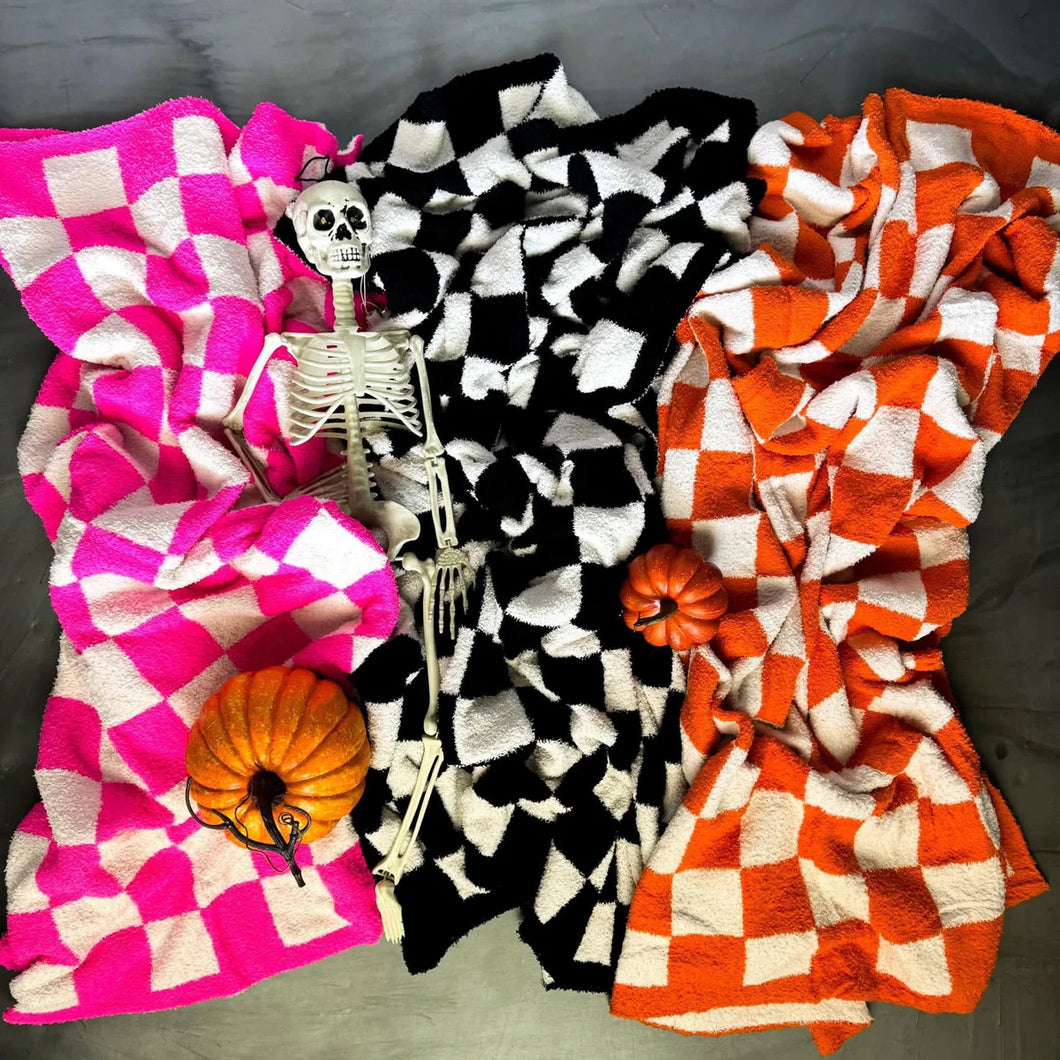 Checkered Spooky Blankets