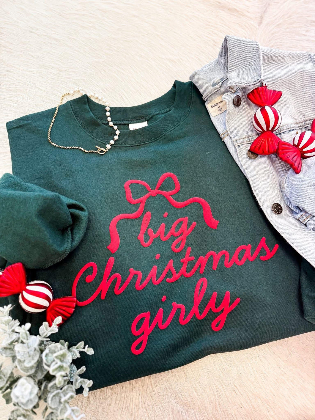 Big Christmas Girly Puff Sweatshirt