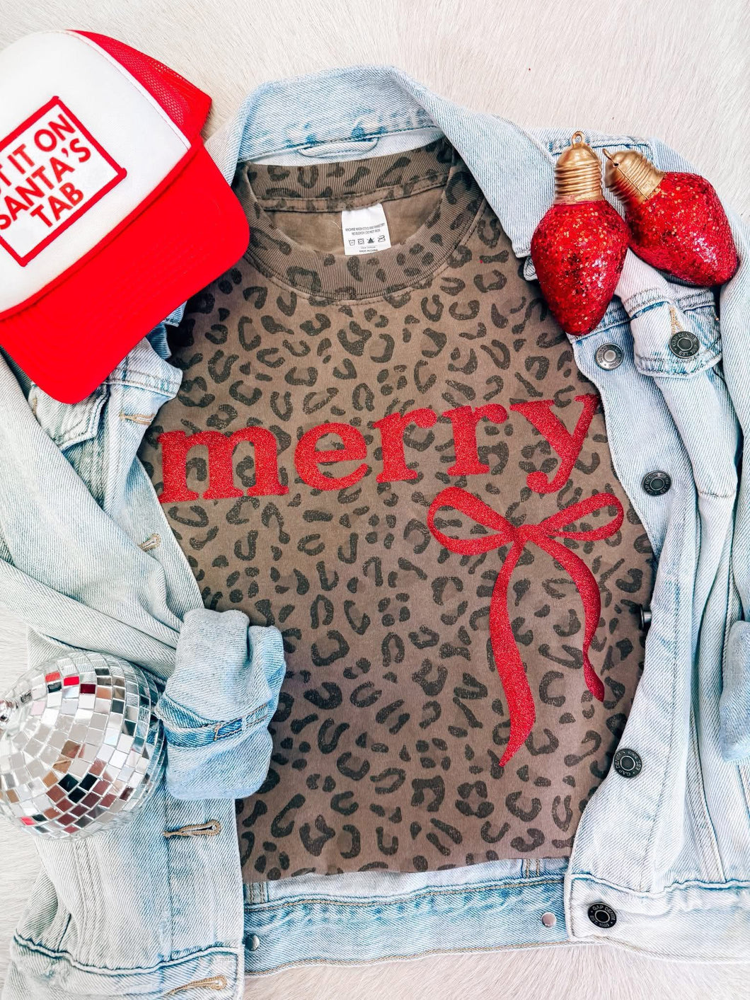 Merry Leopard Puff Tee