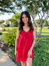 Load image into Gallery viewer, Most Gracious Eyelet Spaghetti Strap Dress
