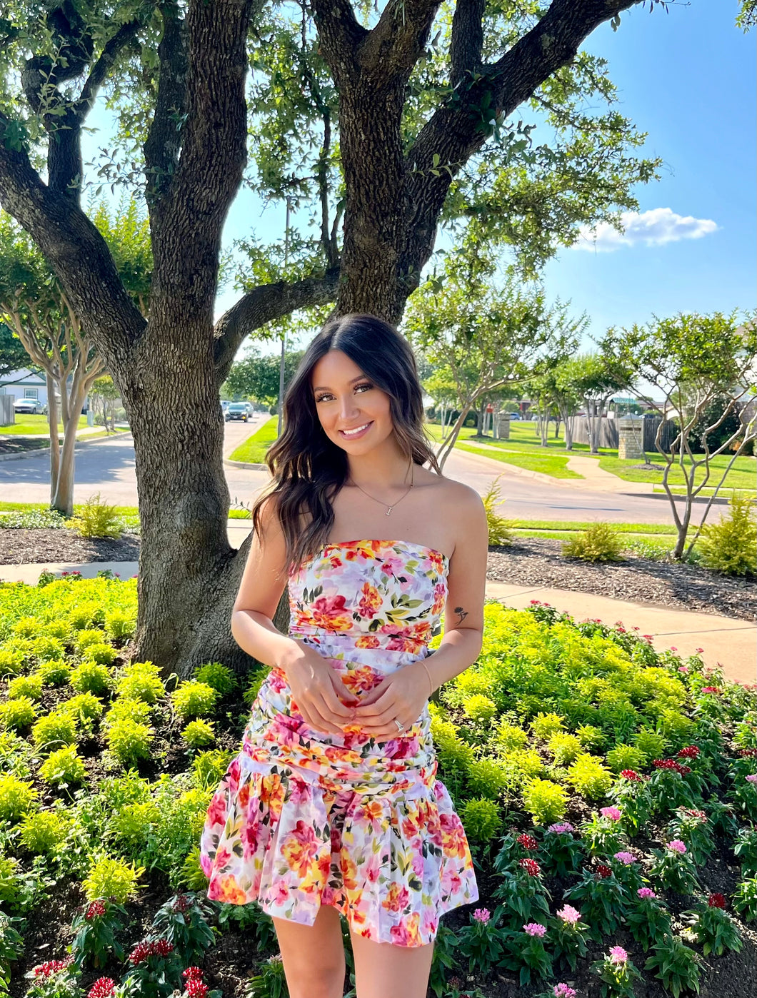 True Love Floral Tube Dress