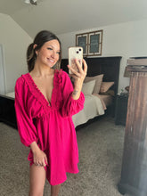 Load image into Gallery viewer, Glamour Girl Hot Pink Mini Dress
